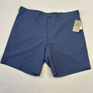 New PGA TOUR Golf Shorts Mens 38 Blue Indigo Chevron Textured UPF 50 PVBSF0C5RS